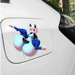 Sexy Demon Girl Car Decal - VIP-275, suitable for skateboard decks, rollerblades, and scooters. Vinyl car decals suitable for cars, motorcycles, laptops, computers, backpacks, water bottles, and more.