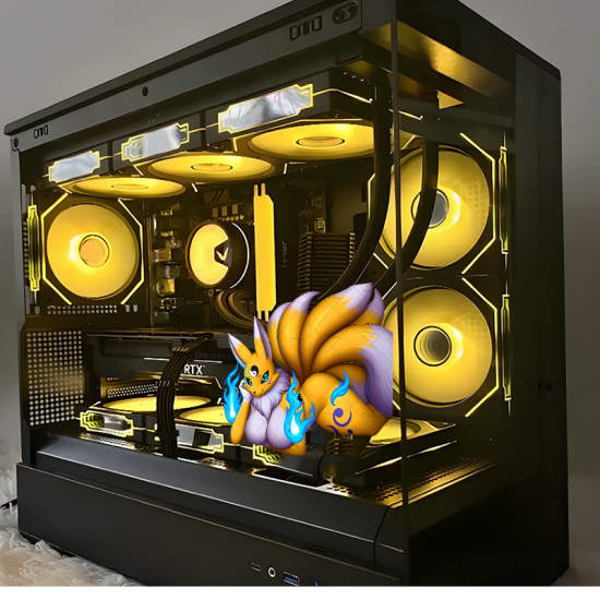 Anime Nine-Tailed Fox Girl Sticker, versatile decal for tablets, smartphones, and power banks. Vinyl car decals suitable for cars, motorcycles, laptops, computers, backpacks, water bottles, and more.