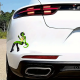 Green Lizard Girl on Car Sticker, cool decal for skateboards, snowboards, surfboards, and longboards. Vinyl car decals suitable for cars, motorcycles, laptops, computers, backpacks, water bottles, and more.