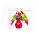 Red Anime Girl with Rainbow Wings Car Decal, suitable for smooth surfaces like glass, mirrors, windows, and tiles. Vinyl car decals suitable for cars, motorcycles, laptops, computers, backpacks, water bottles, and more.
