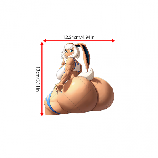 Bunny Girl and Supercar Decal, perfect for customizing hydro flasks and reusable water bottles. Vinyl car decals suitable for cars, motorcycles, laptops, computers, backpacks, water bottles, and more.