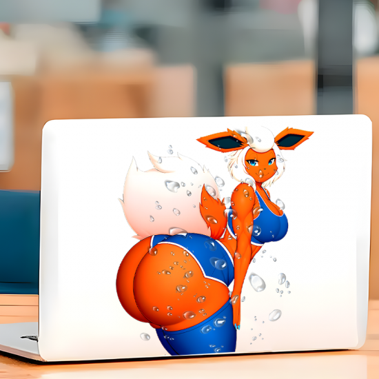 Flareon Anthro Car Decal Sticker, premium vinyl material suitable for both indoor and outdoor use. Vinyl car decals suitable for cars, motorcycles, laptops, computers, backpacks, water bottles, and more.