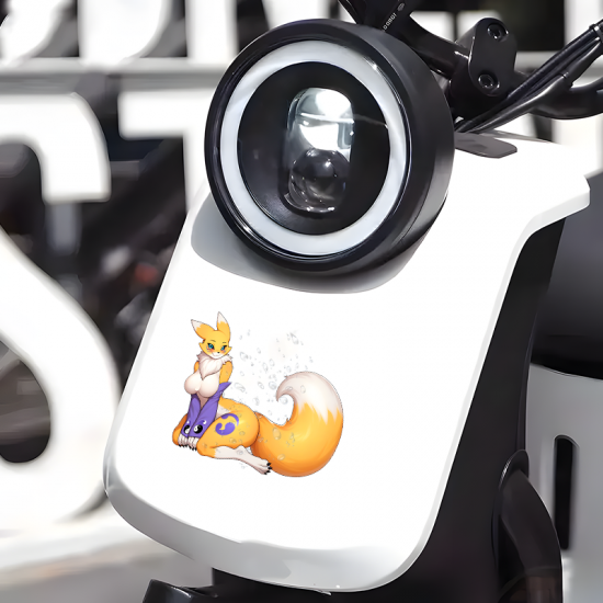 Anime Fox Girl Car Decal - VIP-286, adheres well to plastic, metal, wood, glass, and ceramic surfaces. Vinyl car decals suitable for cars, motorcycles, laptops, computers, backpacks, water bottles, and more.