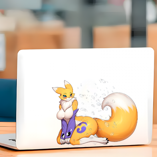 Anime Fox Girl Car Decal - VIP-286, adheres well to plastic, metal, wood, glass, and ceramic surfaces. Vinyl car decals suitable for cars, motorcycles, laptops, computers, backpacks, water bottles, and more.