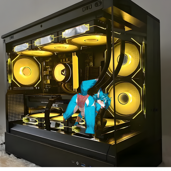 Blue Furry Leaning Over Car Sticker, durable and weather-resistant, perfect for outdoor gear and vehicles. Vinyl car decals suitable for cars, motorcycles, laptops, computers, backpacks, water bottles, and more.