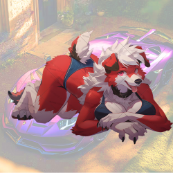 Sexy Anthro Dog Car Decal Sticker - VIP-288, suitable for smooth surfaces like glass, mirrors, windows, and tiles. Vinyl car decals suitable for cars, motorcycles, laptops, computers, backpacks, water bottles, and more.