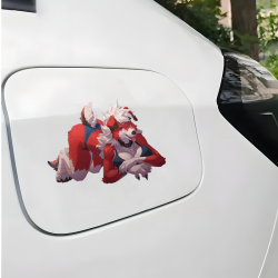 Sexy Anthro Dog Car Decal Sticker - VIP-288, suitable for smooth surfaces like glass, mirrors, windows, and tiles. Vinyl car decals suitable for cars, motorcycles, laptops, computers, backpacks, water bottles, and more.