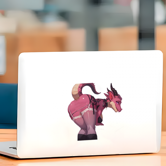 Pink Dragon Girl Sticker, make your belongings stand out with this unique vinyl sticker. Vinyl car decals suitable for cars, motorcycles, laptops, computers, backpacks, water bottles, and more.