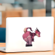 Pink Dragon Girl Sticker, make your belongings stand out with this unique vinyl sticker. Vinyl car decals suitable for cars, motorcycles, laptops, computers, backpacks, water bottles, and more.