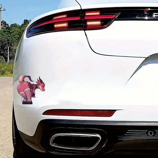 Pink Dragon Girl Sticker, make your belongings stand out with this unique vinyl sticker. Vinyl car decals suitable for cars, motorcycles, laptops, computers, backpacks, water bottles, and more.