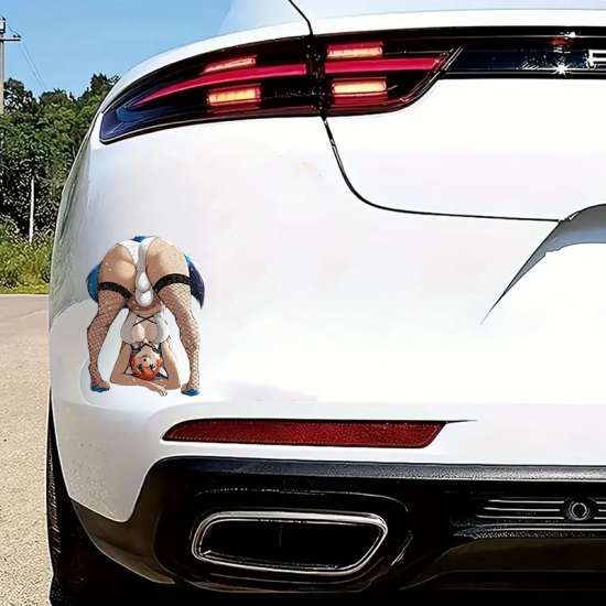 Wet Furry Pinup Car Decal, great for decorating notebooks, journals, scrapbooks, and gift packages. Vinyl car decals suitable for cars, motorcycles, laptops, computers, backpacks, water bottles, and more.