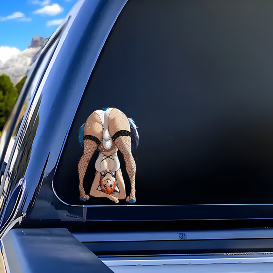 Wet Furry Pinup Car Decal, great for decorating notebooks, journals, scrapbooks, and gift packages. Vinyl car decals suitable for cars, motorcycles, laptops, computers, backpacks, water bottles, and more.