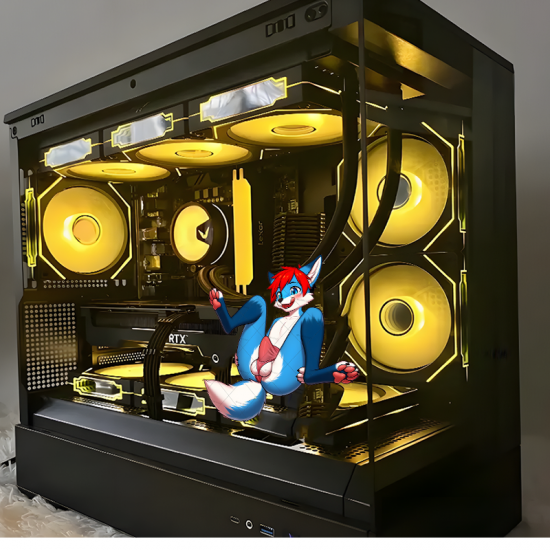 Sexy Blue Furry with Red Hair Sticker, durable sticker for toolboxes, hard hats, and construction gear. Vinyl car decals suitable for cars, motorcycles, laptops, computers, backpacks, water bottles, and more.