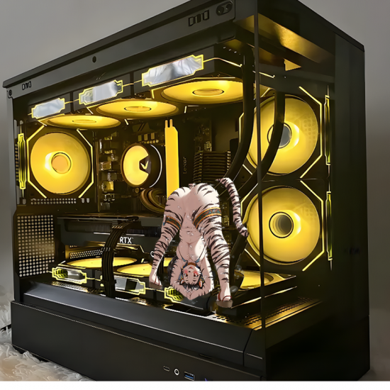 Upside-down Tiger Girl Car Decal, excellent for decorating bedroom doors, lockers, and furniture. Vinyl car decals suitable for cars, motorcycles, laptops, computers, backpacks, water bottles, and more.