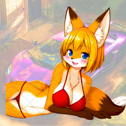 Anime Fox Girl Bikini Car Decal Sticker, suitable for computers,laptops, water bottles,suitcases,cars, and other surfaces. Vinyl car decals suitable for cars,motorcycles,laptops, computers, backpacks, water bottles, and more.
