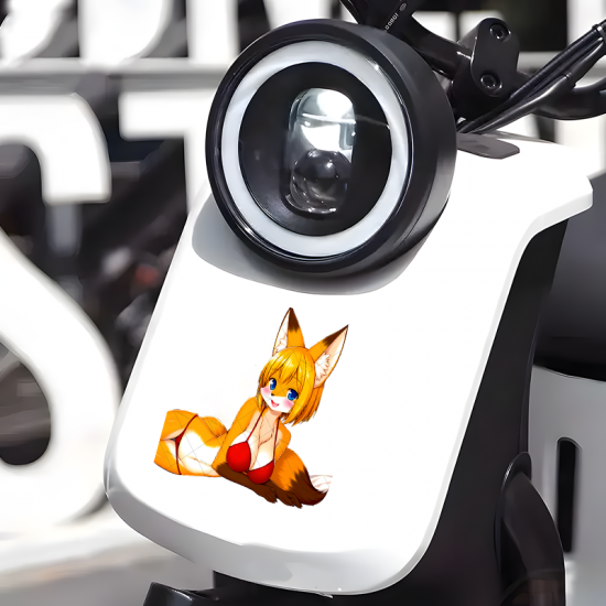 Anime Fox Girl Bikini Car Decal Sticker, suitable for computers,laptops, water bottles,suitcases,cars, and other surfaces. Vinyl car decals suitable for cars,motorcycles,laptops, computers, backpacks, water bottles, and more.