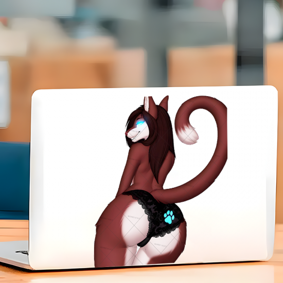 Furry Feline Booty Lace Panties Car Decal Sticker, excellent for decorating bedroom doors, lockers, and furniture. Vinyl car decals suitable for cars, motorcycles, laptops, computers, backpacks, water bottles, and more.