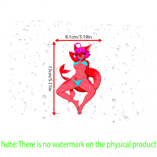 Red Furry Bikini Car Decal, great for DIY projects, greeting cards, and holiday decorations. Vinyl car decals suitable for cars, motorcycles, laptops, computers, backpacks, water bottles, and more.