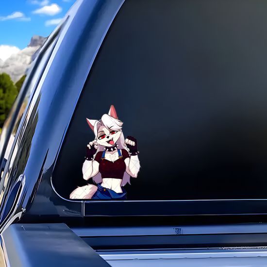 Loona Helluva Boss Car Sticker - VIP-300, suitable for skateboard decks, rollerblades, and scooters. Vinyl car decals suitable for cars, motorcycles, laptops, computers, backpacks, water bottles, and more.