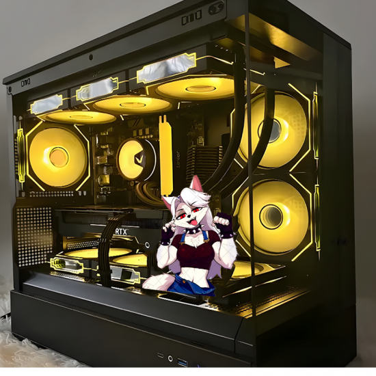 Loona Helluva Boss Car Sticker - VIP-300, suitable for skateboard decks, rollerblades, and scooters. Vinyl car decals suitable for cars, motorcycles, laptops, computers, backpacks, water bottles, and more.