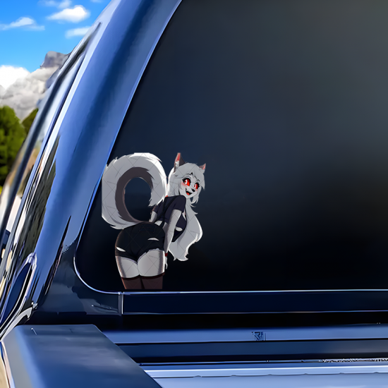 Loona Helluva Boss Car Sticker Decal, high definition print suitable for collectors and fans. Vinyl car decals suitable for cars, motorcycles, laptops, computers, backpacks, water bottles, and more.