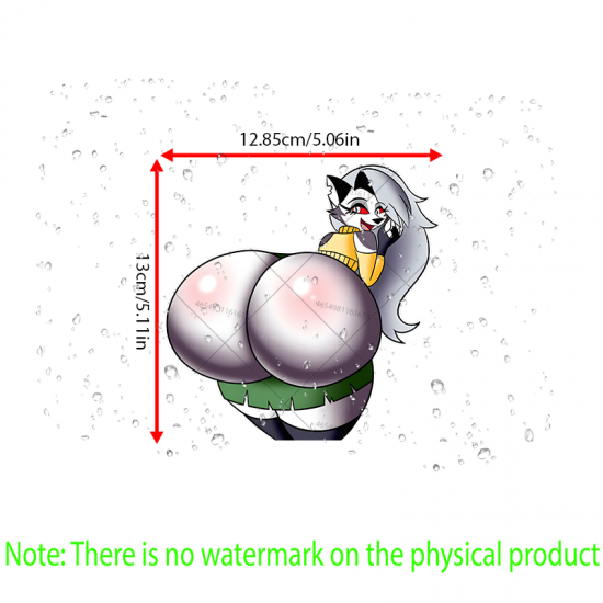 Loona Helluva Boss Fanart Sticker Decal, high-quality vinyl for personalized decoration of laptops and water bottles. Vinyl car decals suitable for cars, motorcycles, laptops, computers, backpacks, water bottles, and more.