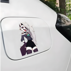 Loona Helluva Boss Cartoon Sticker, great for musical instruments like guitar cases, drums, and pianos. Vinyl car decals suitable for cars, motorcycles, laptops, computers, backpacks, water bottles, and more.