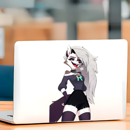 Loona Helluva Boss Cartoon Sticker, great for musical instruments like guitar cases, drums, and pianos. Vinyl car decals suitable for cars, motorcycles, laptops, computers, backpacks, water bottles, and more.