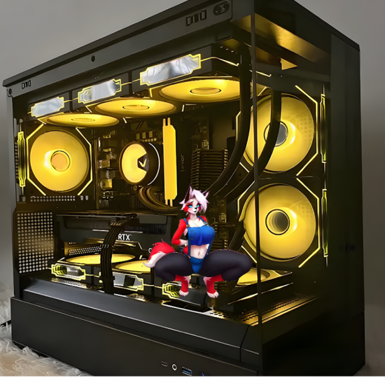 Furry Fox Girl Overalls Car Decal Sticker, suitable for smooth surfaces like glass, mirrors, windows, and tiles. Vinyl car decals suitable for cars, motorcycles, laptops, computers, backpacks, water bottles, and more.