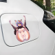 Furry Girl Upskirt with Purple Car Sticker, strong adhesive suitable for travel suitcases and cargo boxes. Vinyl car decals suitable for cars, motorcycles, laptops, computers, backpacks, water bottles, and more.
