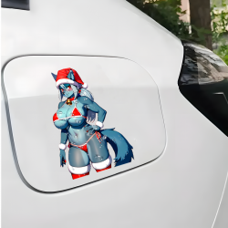 Christmas Furry Girl Bikini Car Sticker, a fun way to personalize your lunch box, cooler, or thermos. Vinyl car decals suitable for cars, motorcycles, laptops, computers, backpacks, water bottles, and more.