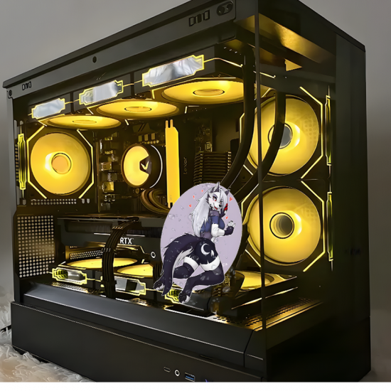 Loona Helluva Boss Sticker Decal, perfect for customizing hydro flasks and reusable water bottles. Vinyl car decals suitable for cars, motorcycles, laptops, computers, backpacks, water bottles, and more.