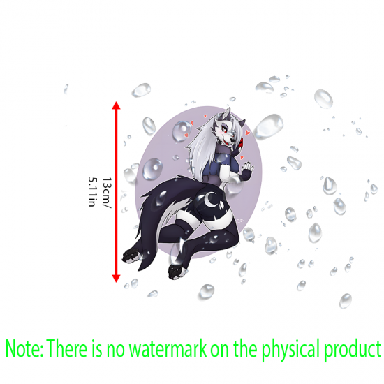 Loona Helluva Boss Sticker Decal, perfect for customizing hydro flasks and reusable water bottles. Vinyl car decals suitable for cars, motorcycles, laptops, computers, backpacks, water bottles, and more.