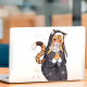 Tiger Nun Anime Car Decal Sticker, great for musical instruments like guitar cases, drums, and pianos. Vinyl car decals suitable for cars, motorcycles, laptops, computers, backpacks, water bottles, and more.