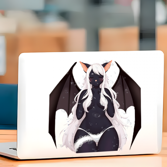 Bat Girl Anime Sticker Decal, cute design suitable for party favors, goodie bags, and rewards. Vinyl car decals suitable for cars, motorcycles, laptops, computers, backpacks, water bottles, and more.