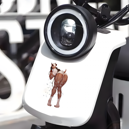 Muscular Wet Dog Man with Lamborghini Sticker, perfect gift for kids and teens to decorate their school supplies. Vinyl car decals suitable for cars, motorcycles, laptops, computers, backpacks, water bottles, and more.