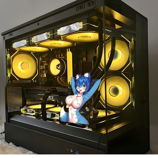 Blue Furry Girl Wet Car Decal Sticker, versatile decal for tablets, smartphones, and power banks. Vinyl car decals suitable for cars, motorcycles, laptops, computers, backpacks, water bottles, and more.