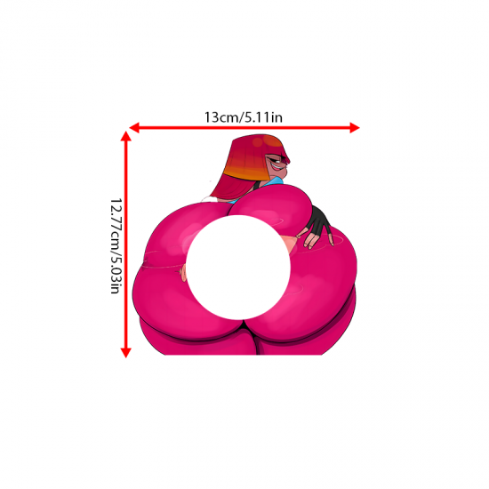 Cartoon Woman and Sports Car Sticker, perfect for customizing hydro flasks and reusable water bottles. Vinyl car decals suitable for cars, motorcycles, laptops, computers, backpacks, water bottles, and more.