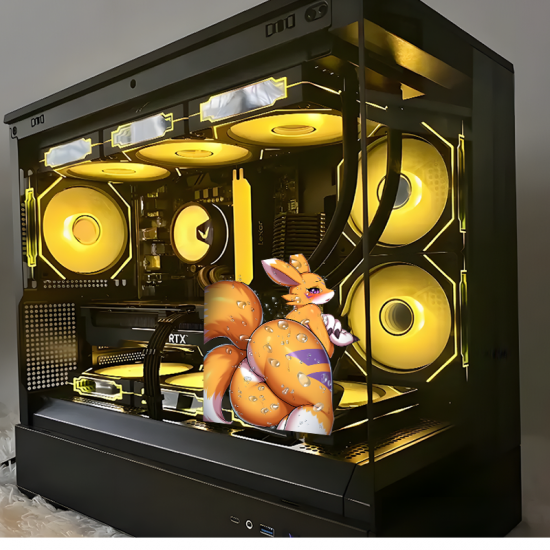 Wet Fox Girl Sticker Decal, vibrant colors perfect for art projects, collages, and crafts. Vinyl car decals suitable for cars, motorcycles, laptops, computers, backpacks, water bottles, and more.