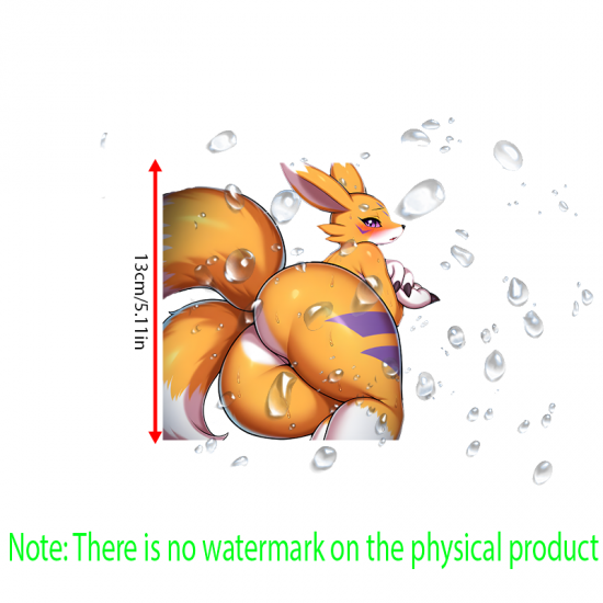 Wet Fox Girl Sticker Decal, vibrant colors perfect for art projects, collages, and crafts. Vinyl car decals suitable for cars, motorcycles, laptops, computers, backpacks, water bottles, and more.