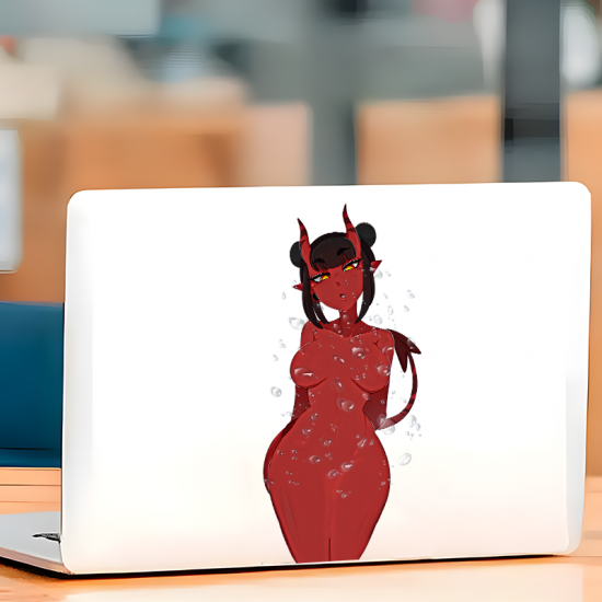 Succubus Girl with Sports Car Sticker, suitable for fixing up old furniture or adding flair to new items. Vinyl car decals suitable for cars, motorcycles, laptops, computers, backpacks, water bottles, and more.