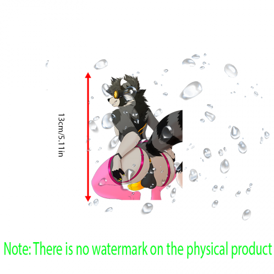 Furry Raccoon with Goggles and Pink Car Sticker, durable and weather-resistant, perfect for outdoor gear and vehicles. Vinyl car decals suitable for cars, motorcycles, laptops, computers, backpacks, water bottles, and more.