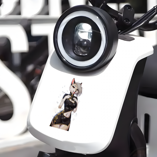 Furry Girl Cheongsam Car Decal, perfect for teachers to use as rewards or classroom decorations. Vinyl car decals suitable for cars, motorcycles, laptops, computers, backpacks, water bottles, and more.