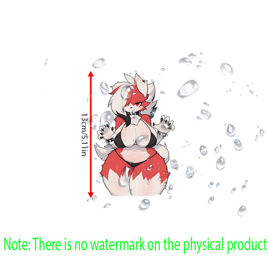 Anthro Wolf Girl Bikini Car Decal/Sticker, fun addition to your scrapbook, photo album, or handmade cards. Vinyl car decals suitable for cars, motorcycles, laptops, computers, backpacks, water bottles, and more.