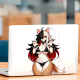 Anime Dog Girl Bikini Sticker, perfect for customizing hydro flasks and reusable water bottles. Vinyl car decals suitable for cars, motorcycles, laptops, computers, backpacks, water bottles, and more.