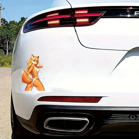 Sexy Fox Girl Bikini Car Decal Sticker, adds a personal touch to your luggage, travel bags, and backpacks. Vinyl car decals suitable for cars, motorcycles, laptops, computers, backpacks, water bottles, and more.