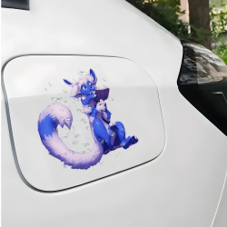 Blue Furry Reading a Book Sticker Decal, suitable for computers,laptops, water bottles,suitcases,cars, and other surfaces. Vinyl car decals suitable for cars,motorcycles,laptops, computers, backpacks, water bottles, and more.