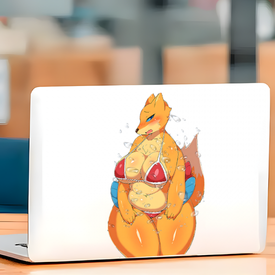 Bikini Fox Girl with Sports Car Sticker, ideal for motivational boards, vision boards, and wall art. Vinyl car decals suitable for cars, motorcycles, laptops, computers, backpacks, water bottles, and more.