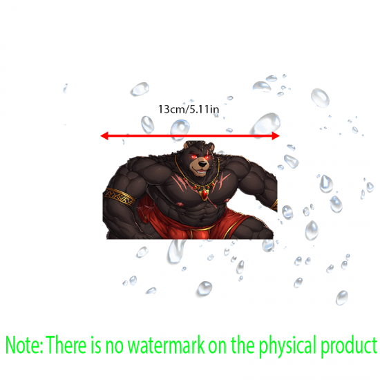 Muscular Bear Warrior Sticker/Decal, cool decal for skateboards, snowboards, surfboards, and longboards. Vinyl car decals suitable for cars, motorcycles, laptops, computers, backpacks, water bottles, and more.