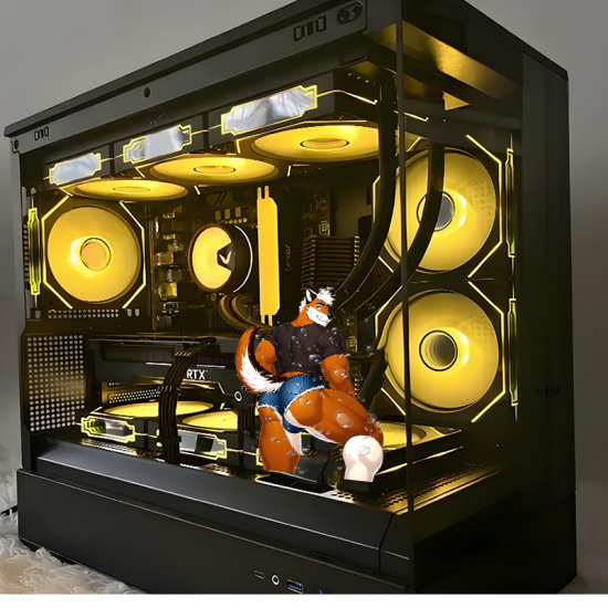 Furry Fox with Antlers and Sports Car Sticker, suitable for adding character to your car's rear windshield. Vinyl car decals suitable for cars, motorcycles, laptops, computers, backpacks, water bottles, and more.